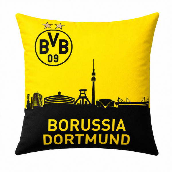 Borussia Dortmund BVB Kissen Skyline 40x40 cm
